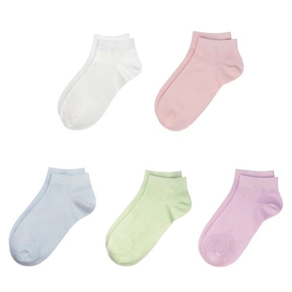 SERISIMPLE Kids Thin Ankle Viscose Bamboo School Socks Stretch Cuffs Athletic Sock Anti-odor 5 Pairs (Purple, Medium)