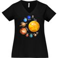 thumbnail image 3 of Inktastic Sun and Planets- Yes, and Pluto Women's Plus Size V-Neck T-Shirt, 3 of 5