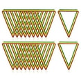 thumbnail image 1 of Unique Bargains Award Neck Ribbons with Snap Clips, Polyester Striped Medal Lanyards Ribbon, Red Yellow Green 10Pcs, 1 of 7
