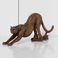 thumbnail image 1 of Simulation Jaguar Statue Small Resin Animal Crafts Collectible Leopard Predator Ornaments For Home Shelf(Leopard (sitting)), 1 of 1