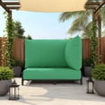 thumbnail image 6 of 3pc Outdoor Cushions for Sofa, Water Resistant Green Oxford Fabric, 6 of 6