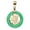 Green, variant on Genuine Green Jade Round "Blessed" Pendant in Solid 10k Yellow Gold or Genuine Black Jade in Sterling Silver 3/4"