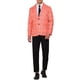 thumbnail image 2 of Blazers de cuadros INSPIRE CHIC para hombres con solapa de muesca de color contrastante, abrigo deportivo de dos botones en naranja y rojo, 2 of 5