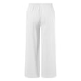 thumbnail image 4 of Faraee Boys Pull on Linen Pants Lightweight Summer Casual Beach Trousers Breathable Elastic Waist Wide Leg Outfit with Pocket 4t 5t 6t 4-15 Years White, 4 of 5