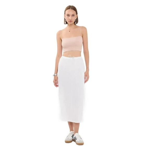 Drawstring Midi Skirt with Pocket Detail