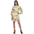 thumbnail image 1 of Moomaya Printed Crossover Robes Bridesmaid Getting Ready Bathrobes For Women, 1 of 5