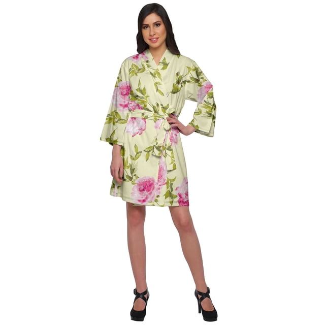 Moomaya Printed Crossover Robes Bridesmaid Getting Ready Bathrobes For Women