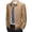 Khaki, variant on Plain Dress Jackets for Men Full Zip Mock Neck Lightweight Business Casual Jackets Fall Winter Work Coats with Pockets Navy S