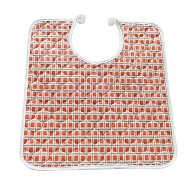 reutilizable del protector de ropa impermeable del babero adulto del silicón naranja Sunnimix Babero reutilizable para adultos con discapacidad