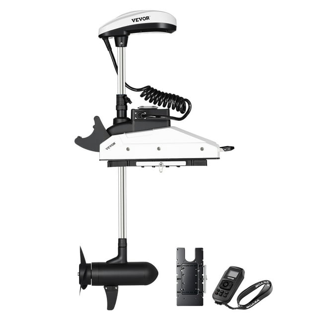 VEVOR 55lb 12V Thrust Electric Trolling Motor Saltwater Trolling Boat Engine 54" Shaft