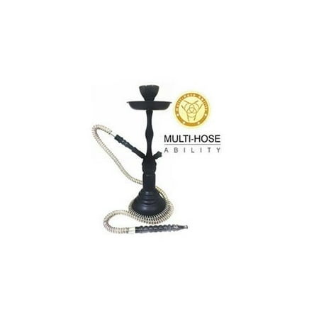 VAPOR HOOKAHS SHADOW 19” MODERN COMPLETE HOOKAH SET: Single Hose shisha pipe with 2 Hose Multi Hose ability and auto seal system. Shadow narguile pipes use new air flow technology (Black