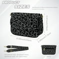 thumbnail image 7 of TSOVTHRID Black Leopard Print Women's Crossbody Bag, PU Leather Cross Body Purses, Cell Phone Leather Handbag, Trendy Crossover Shoulder Bag, 7 of 7