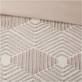 thumbnail image 5 of JERFIT Blush King Jacquard Comforter Set, Geometric Pattern 100% Cotton Bedding Set with 2 Shams, Reversible Farmhouse Style, 5 of 10