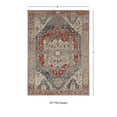 thumbnail image 3 of Contemporary Home Living 3' x 5' Medallion Rectangular Area Throw Rug - Cream and Blue, 3 of 8