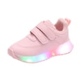 thumbnail image 5 of Kids Shoes Boys Girls Tennis Shoes Lightweight Sports Kids Sneakers Slip on with Strap Light up Shoes for Running Walking Pink Size 11.5 Little Kid, 5 of 5