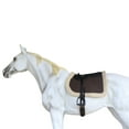 thumbnail image 4 of Horse Quilted ENGLISH Bareback PAD Trail Fleece Neoprene Brown 72F47BR, 4 of 5