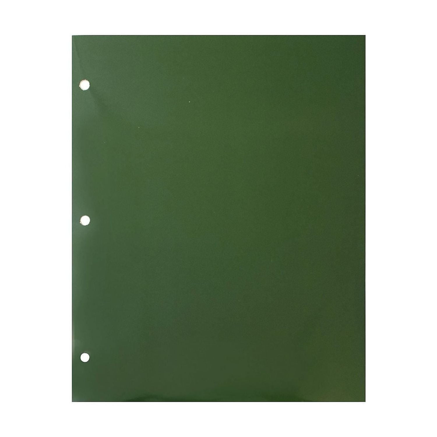 JAM Paper Glossy 3 Hole Punched 2-Pocket Folders Green 100/Pack (385GHPGRBZ)
