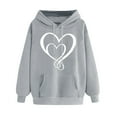 thumbnail image 2 of WJHWSX Womens Hoodies,Hoodies for Women,Comfort Fit,Easy Care,Polyester,Gray,S(US:4), 2 of 6