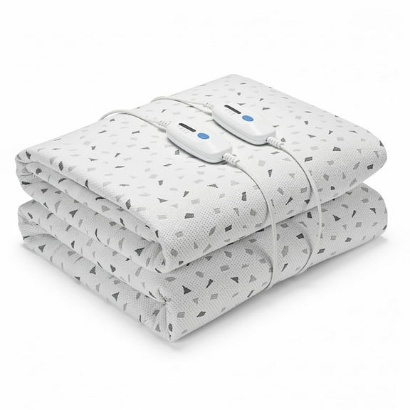 MaxKare Heated Mattress Pad 78"x80" King Size with Dual Controllers, 4 Heating Levels & 10H Auto-off, ETL Certification, Machine Washable