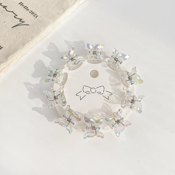 6sets Mini Plastic Claw Hair Clips Hair Accessories for Butterfly 12mm 10pcs/set