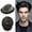 #1B Off Black-120% Med-Light to Medium Density, variant on LYRICAL HAIR Toupee for Men 6"x9" French Lace Mens Toupee Hairpieces Human Hair Replacement Systems,Lace with PU Hair Piece for Man #1B30 Off Black with 30% Gray-100% Light to Medium Density
