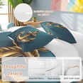 thumbnail image 2 of 3 Piece Yellow Anchor Duvet Cover Set Full Size, Microfiber Comforter/Quilt Cover with Corner Ties and 2 Pillowcases, Coastal Nautical Anchor Turquoise All Season Soft Bedding with Zipper Closure, 2 of 8