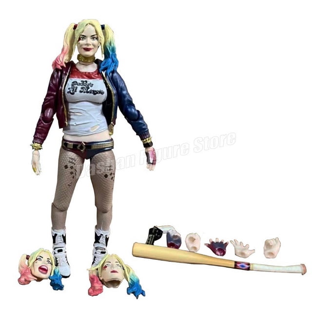 2025 SHF-figuras de acción de Harley Quinn, colección de PVC de 15cm, Escuadrón suicida, Harleen Quinzel, figura móvil de chica de payaso, modelo de juguetes, regalos