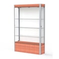 thumbnail image 6 of Waddell 602-BB-CHY-SN Contempo 48 x 72 x 14 in. Cherry Base Lighted Display Case with 4 ft. Length, Black Back - Satin, 6 of 7