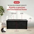 thumbnail image 3 of Keter Westwood 150 Gallon Plastic Outdoor Furniture Storage Deck Box, Dark Gray, 3 of 11