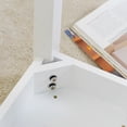 thumbnail image 3 of Organizedlife Modern Wooden Vanity Stool with Sturdy Solid Wood Legs, White (Set of 1), 3 of 9