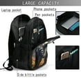 thumbnail image 4 of Honeii Romantic Flower Astronaut Couple for Travel Laptop Backpack, Business Laptops Backpack with USB Charging Port, College High School Computer Bag for Men Women, 4 of 7