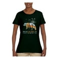 thumbnail image 2 of Wild Bobby, And Into The Forest I Go To Lose My Mind, Animal Lover, Women Graphic Tee, Forest Green, Medium, 2 of 4