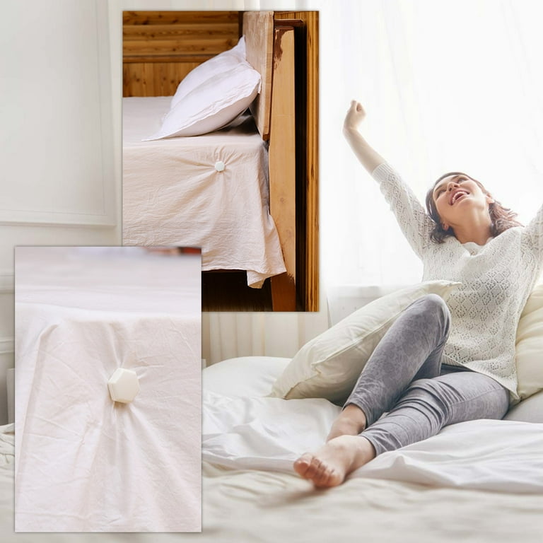 Littleduckling 4Pcs Bed Sheet Holder Clips Plastic Bed Sheet Clips
