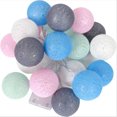 thumbnail image 1 of 1pc Macaron 20er 3M LED bola de luz colorida bola de algodón luces de hadas decoración de Navidad decoración del hogar niñas princesa habitación de los niños boda decoración del estado de ánimo JM, 1 of 5