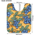 thumbnail image 6 of SKYSONIC Toiletry Mat Blueberries Yellow Print, Fluffy Plush Absorbent Bath Rugs Carpet with Non Slip Bottom for Bathroom Floor Toilet Tub and Shower, 6 of 7