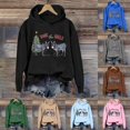 thumbnail image 5 of Christmas Sweatshirts for Women Women'S Long Sleeve Christmas Animal Printed Loose Hooded Tops Pullover Blouse Hoodie Women Red M, 5 of 5
