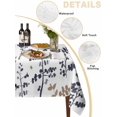 thumbnail image 2 of Grey Brown Botanical Table Cloth, Waterproof Tablecloth for Rectangle Tables, Watercolor Spring Floral Summer Leaf Reusable Washable Fabric Table Cover for Restaurant Kitchen Dining Tables 54"x108", 2 of 9