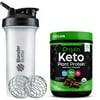 Orgain Plant Based Protein Meal Replacement Powder, Vanilla Bean (2.01 LB) with BlenderBottle Classic V2 28-Ounce Shaker Bottle for Protein Shakes, Clear/Black and Bonus Nutrition Basics Whisk Ball