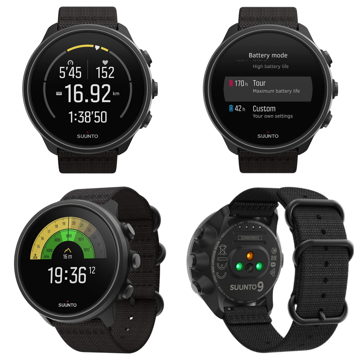 SUUNTO 9 Baro, GPS Sports Watch Smartwatch, Water resistant, Alti