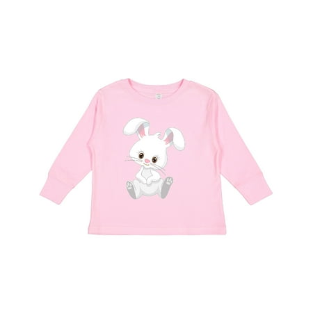 

Inktastic Cute Sitting White Bunny Rabbit Gift Toddler Boy or Toddler Girl Long Sleeve T-Shirt