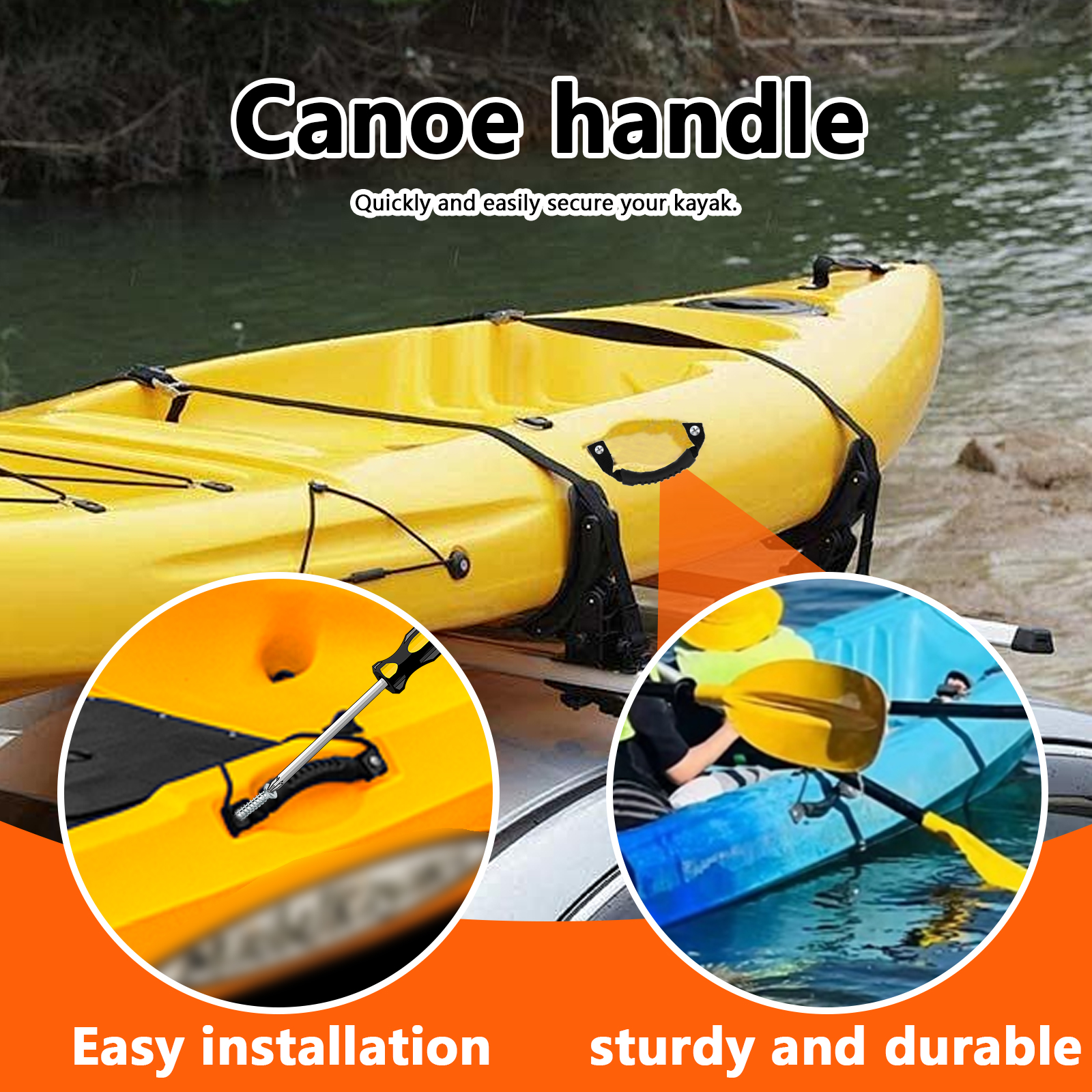 Arcticwind Kayak/Canoe Anchor Grip, Kayak Brush Gripper, boat clamp for fixing self-locking tension jaws,Canoe,Boat for Fishing Boating and Camping Kayak Accessories,Metal buckle,With Kayak handrail