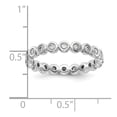 thumbnail image 5 of 14k White Gold Polished Size 7 Bezel-set 1/2 carat Diamond Complete Eternity Band, 5 of 6