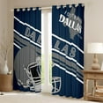 thumbnail image 2 of Erosebridal Ball Game Football Curtains for Living Room,Blue White 30%-50% Blackout Curtains Set of 2 (38x45),Sport Theme Decor, 2 of 6