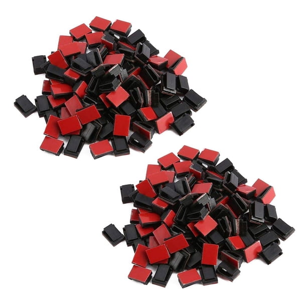 200 piezas de clips de cable adhesivos, abrazaderas de alambre, organizador de cables para automóvil, soporte para bridas