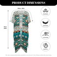 thumbnail image 6 of HELLHERO Multi-layer Diamonds Long Kimono Swimsuit Cover Up Breathable Polyester Casual Loose Bathing Suit Cover Up, 6 of 6