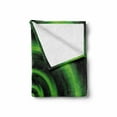 thumbnail image 2 of Spires Soft Flannel Fleece Throw Blanket, Digitally Generated Swirling Decreasing with Vibrating Colors Print, Cozy Plush for Indoor and Outdoor Use, 60" x 80", Green, by Ambesonne, 2 of 6