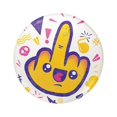 thumbnail image 1 of Ilustrata - Insignia Diseño Dedo Medio (Blanco, Amarillo, Azul), 1 of 2