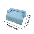 thumbnail image 3 of Alfombrilla de seda de hielo para verano para mascotas con almohada para perros y gatos, almohadilla suave y lavable transpirable, 70x70cm, sofá portátil para jaula, 3 of 4