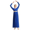 thumbnail image 3 of Metallic Praise Dance Dress For Women Long Swing Liturgical Worship Robe Dress Lyrical Dancewearl, 3 of 5