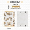 thumbnail image 3 of Bath Accessories Sets Single Print Decorative Tray With Handle For Home Bathroom Bedroom French Golden, 3 of 7